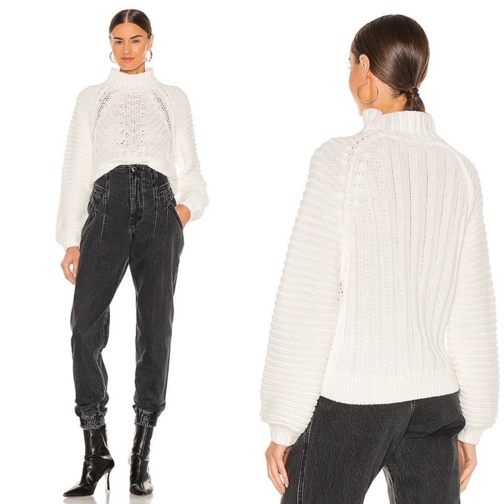 Free People Sweetheart Mock Neck Sweater - Ivory